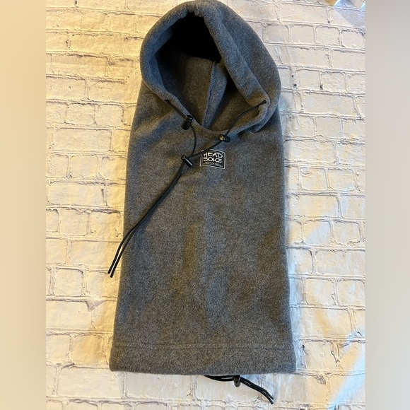 VINTAGE 90’S GOTTA GO HEAD SOKZ GREY FLEECE POLARTEC HOOD HEAD COVER MENS O/S - Picture 1 of 8